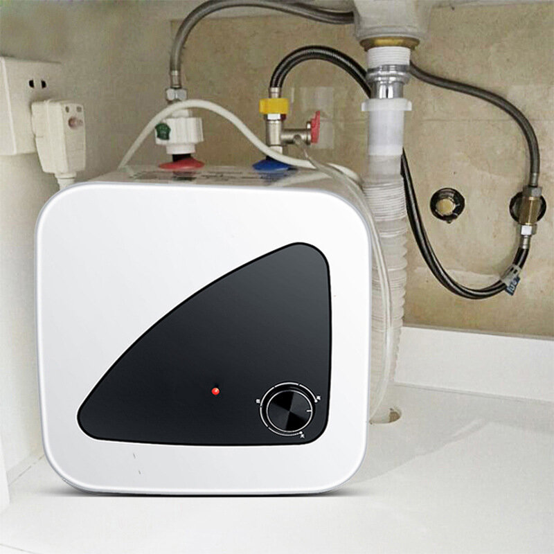 Yonntech 12L 1500 واط سخان مياه كهربي خزان المطبخ المنزل الحمام تحت بالوعة غلاية الماء الساخن