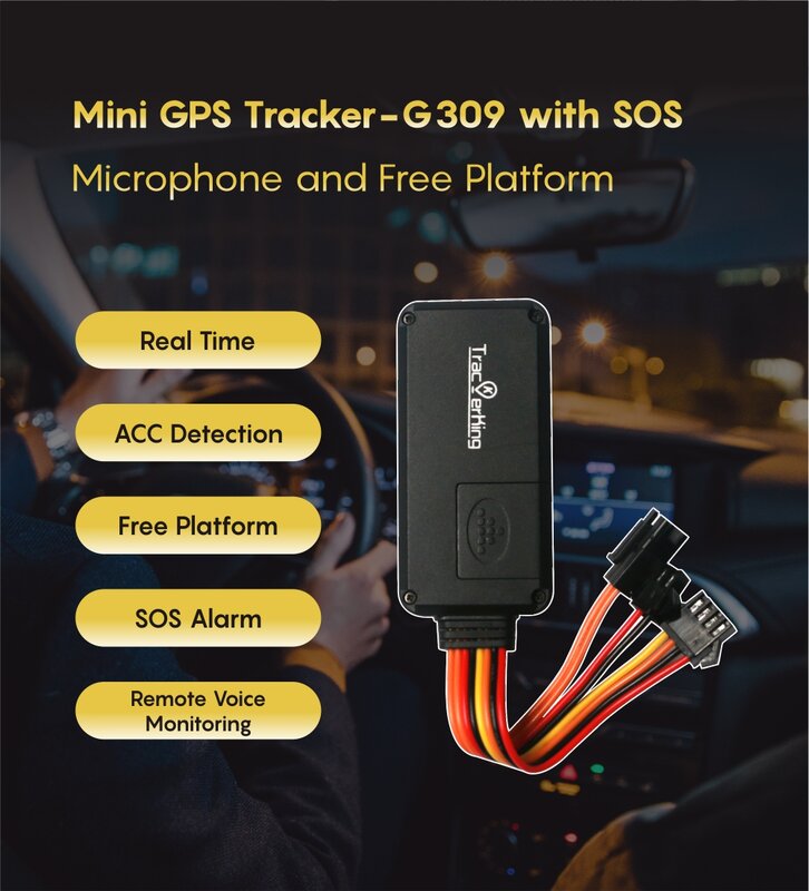 جهاز تعقب تحديد المواقع مقاوم للماء G309 مكافحة سرقة سيارة تتبع تعقب جهاز تتبع GPS السيارة بالجملة مع قطع الوقود عن بعد #1