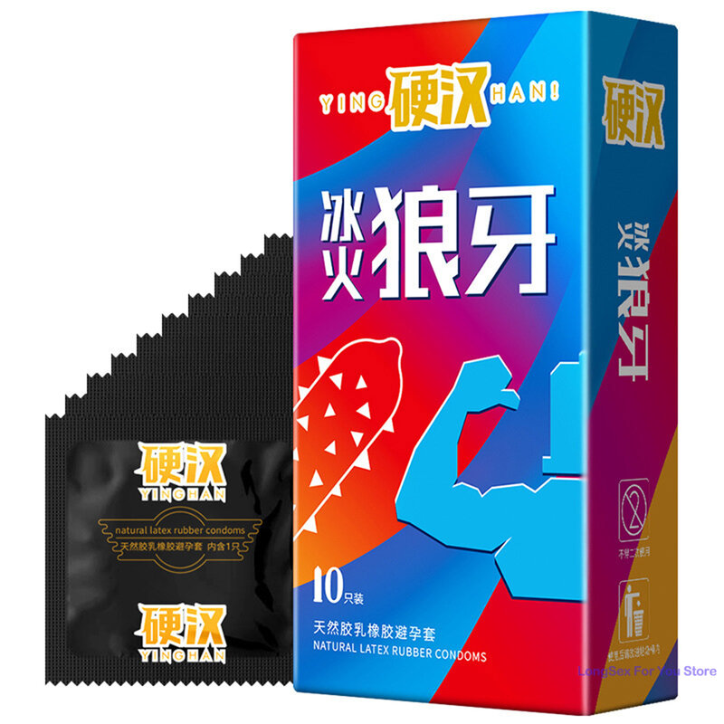 5D Dotted Thread Condoms for men delay ejaculation Ribbed Ribs Orgasm Contraceptives g spot Stimulate Latex Condom for mens 18+