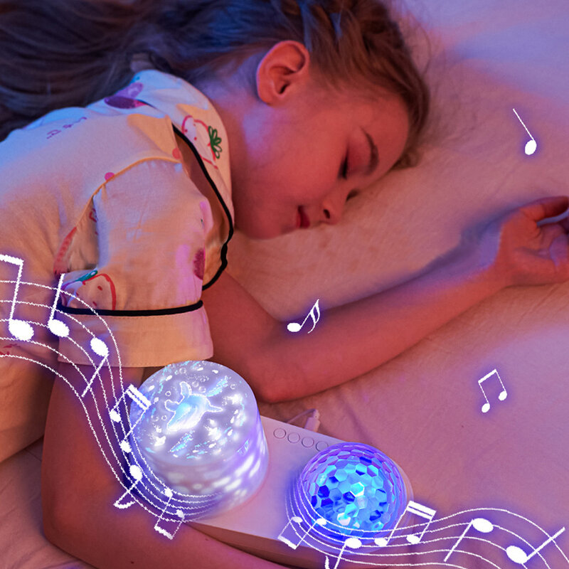 Xiaomi Galaxy Starry Projector Night Light With Bluetooth Colorful Ocean Rotate 3D Music Night Lamp For Kids Baby Christmas Gift #2