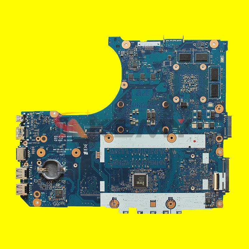 I5i7cpu ل For Asus N551J N551JK N551JM N551JB N551JQ N551JX N551JW G551J G551JK G551JM G551JX G551JW اللوحة المحمول اللوحة الأم