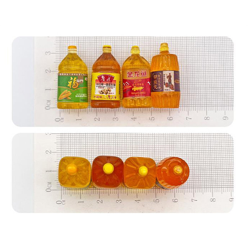 5pcs Miniature Dollhouse Kitchen Edible Oil Corn Oil Peanut Oil Bottle Model Kitchen Accessories For Doll House Decor Kids Toys #6