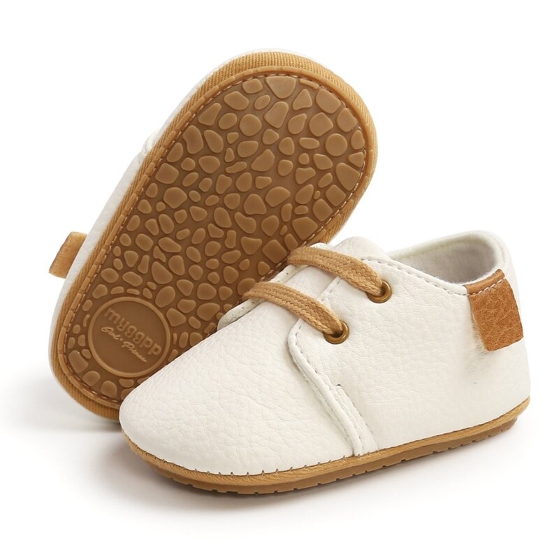 أحذية Prewalker للأطفال الرضع أحذية أطفال عمر 0-1Y Laceup الأولى ووكر حذاء مسطح