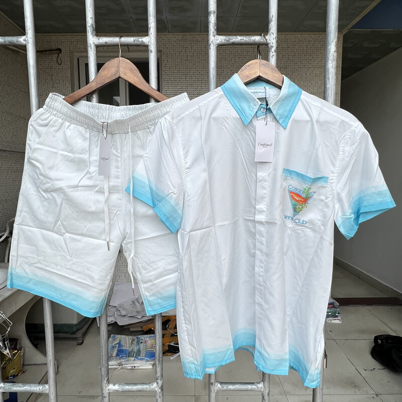 مصنع طباعة الدار البيضاء قميص عادي زوجين قمصان عادية صورة حقيقية رجالي مصمم الملابس يوم واحد السفينة خارج الرجال الملابس