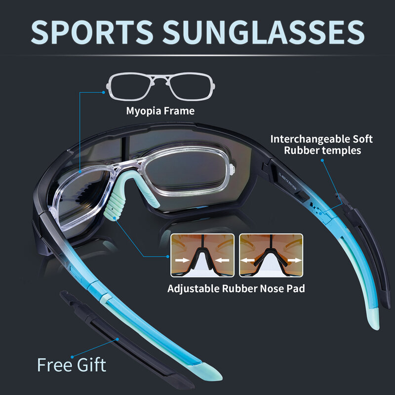 عالية الجودة مربع النظارات الشمسية الدراجات النساء الرجال الاستقطاب نظارات تغيير لون نظارات الطريق دراجة الدراجات نظارات رياضية 2022