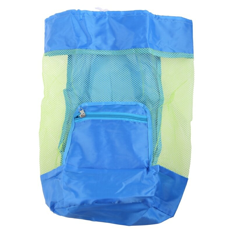 Large Mesh Beach Bag for Toys Collection  Swim Pool Backpack Foldable Pocket N1HB #2