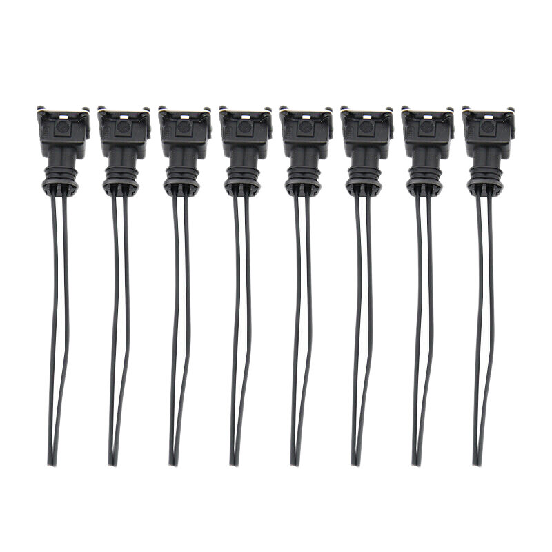 8Pcs Fuel Injector Connector Wiring Plugs Clips For EV1 OBD1 Pigtail Cut & Splice