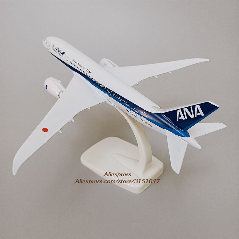 جديد 20 سنتيمتر الهواء اليابان آنا بوينغ 787 B787 الخطوط الجوية نموذج طائرة طائرة سبيكة معدنية الطائرات ديكاست لعبة الاطفال هدية
