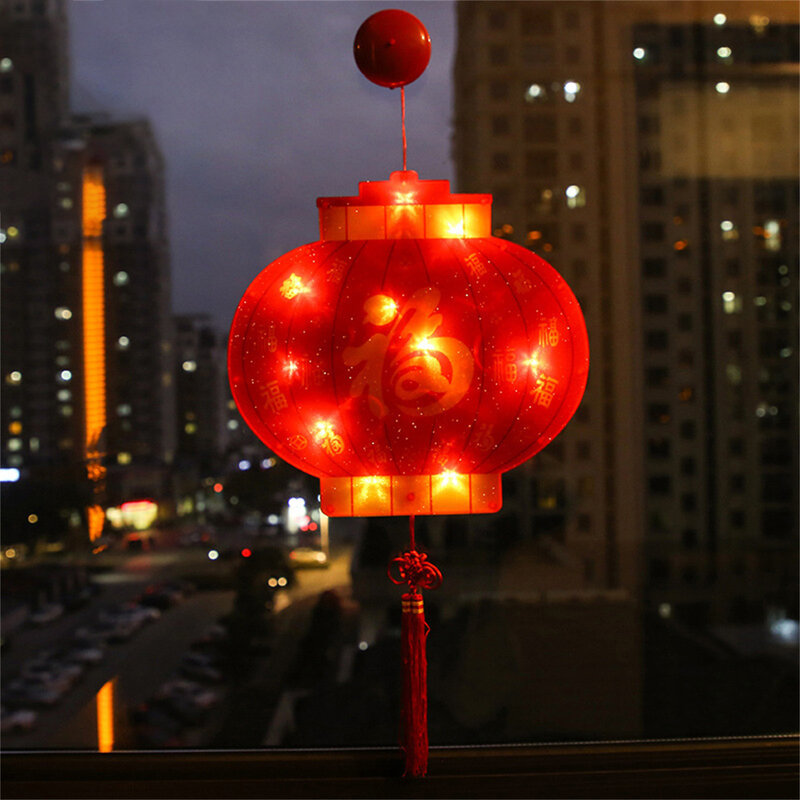 2022 سنة من السنة النمر الصين السنة الجديدة زينة فانوس صيني ضوء الربيع مهرجان شفط كأس بطارية تعمل بالطاقة فانوس #4