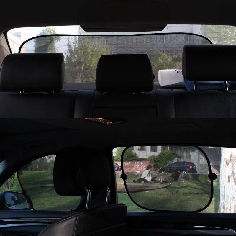 New Car Window Sunshade Mesh Sunshield Storage Sunscreen Side Shield Rear Car Screen Window Mesh Side Shield Car Accessories #1