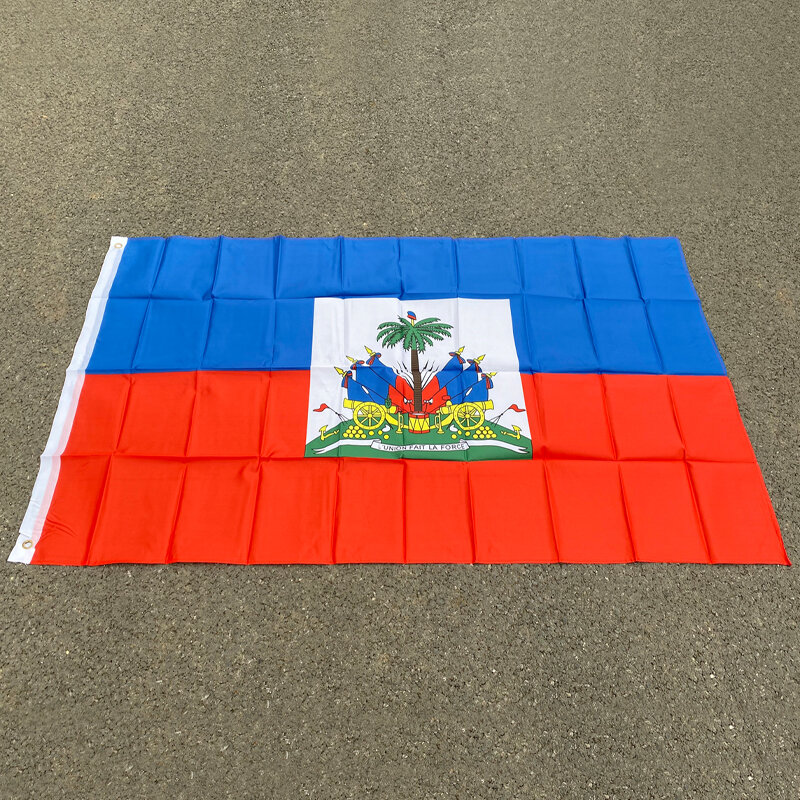 شحن مجاني aerlxemrbrae العلم سوار بنمط علم هاييتي 90x150 سنتيمتر 100% البوليستر 2 الجانبين المطبوعة العلم الوطني هايتي الرياضة