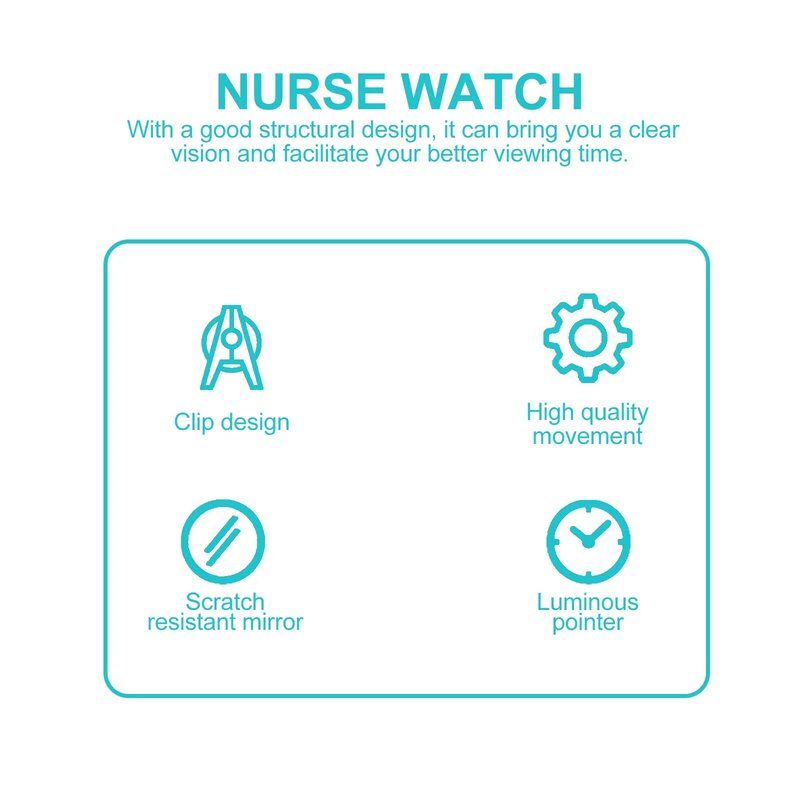 ساعة جيب الممرضات عدد المسنين العادي زجاج مرآة الرقمية سبيكة المحمولة الاطفال