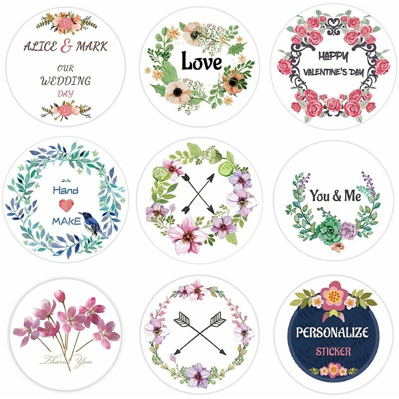 1000 PCS Custom Label Sticker Logo Stickers Personalized Packaging Label Wedding Birthday Baptism Party Design Your Own Sticker