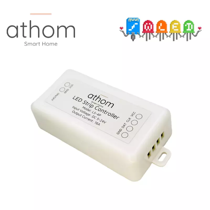 جديد ATHOM قبل تومض عالية الطاقة WLED 5 فولت 12 فولت WS2812B WS2811 SK6812 TM1814 WS2813 WS2815 LED ضوء قطاع تحكم