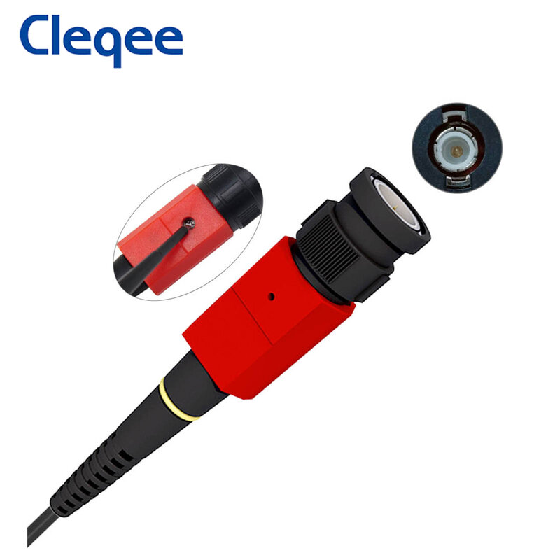 Cleqee P4100 High Voltage Oscilloscope Probe 100:1 2KV 100MHz 100X Safety BNC Connector for Oscilloscope Adjustable attenuation