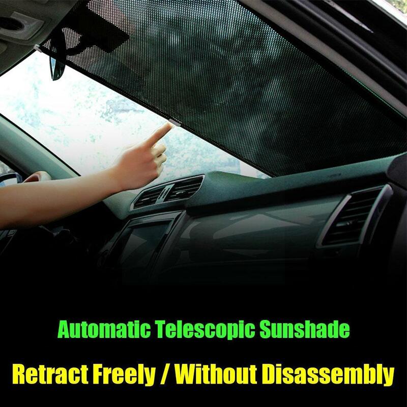 Car Auto Sun Shade Retractable Protector Parasol Front Sunshade Window Auto Protection Curtains Accessories Windshield Inte B0N1 #2