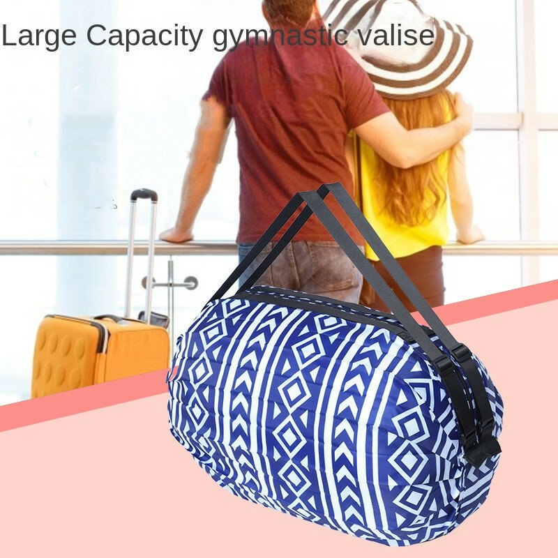 PURDORED 1 P  Large Foldable Travel Bag Reusable Oxford Cloth Unisex Large Capacity Luggage Waterproof Handbags Men Travel Tote
