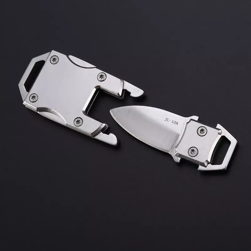 Mini Pocket Foldable Stainless Steel Knife with Keychain Outdoor Sports Camping Hiking Hunting Survival Self Defense Supplies