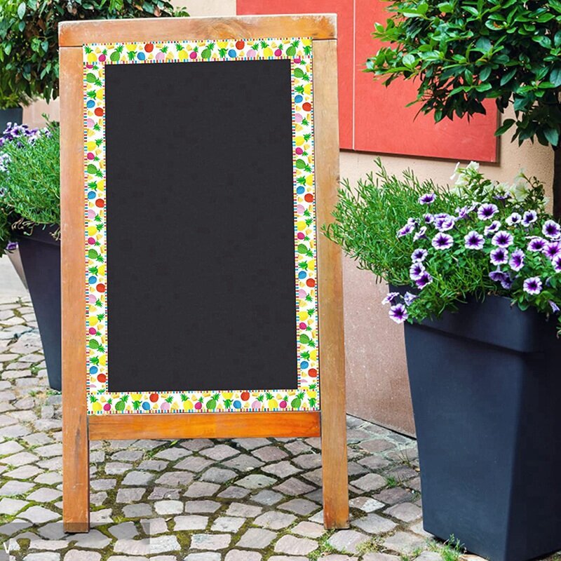 لوحة إعلانات أناناس بالألوان المائية مزينة بحواف مستقيمة لتزيين الفصول الدراسية السبورة 65.6 قدم