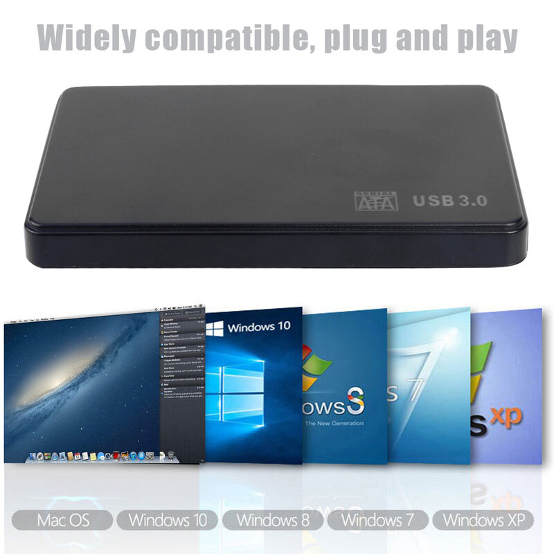 2.5 بوصة HDD علبة SATA إلى USB3.0 القرص الصلب الضميمة 5 Gbps 4 تيرا بايت SSD صندوق Sata إلى USB 3.0 القرص الصلب علبة Optibay العلبة 2.5 Sata