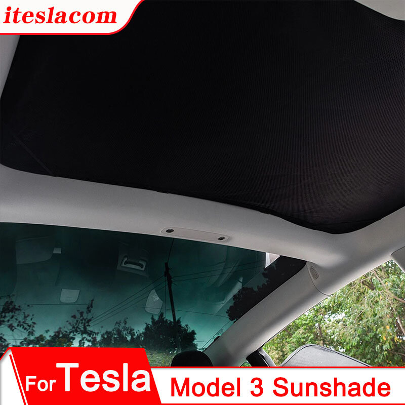 جديد تسلا نموذج 3 الشمس ظلال اكسسوارات سقف الزجاج قناع تسلا ظلة ل Model3 2021 2022 الخلفية فتحة سقف الزجاج الأمامي شبكة تظليل