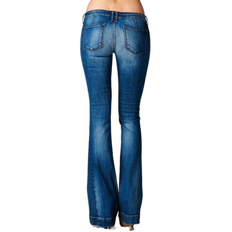 سراويل جينز نسائية فضفاضة واسعة الساق منخفضة الخصر سراويل جينز نسائية فضفاضة بأزرار علوية غير رسمية سراويل ضيقة تناسب كامل الطول