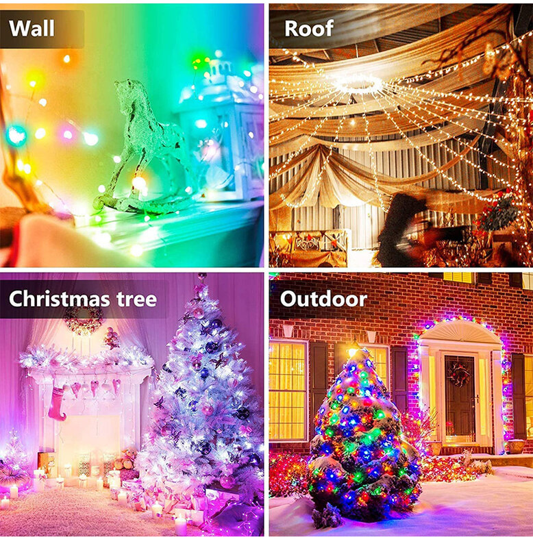 2-30 متر Led قطاع الجنية أضواء App تحكم لمبة Led بلوتوث مصباح ل شجرة عيد الميلاد الديكور في الهواء الطلق غرفة عطلة الإضاءة #3