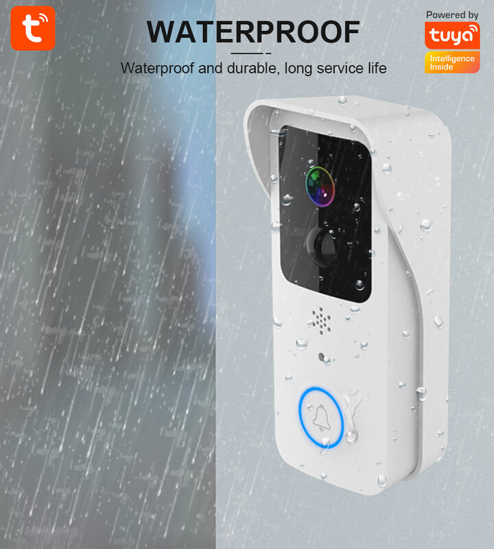 Tuya الذكية فيديو الجرس 5G 2.4G واي فاي في الهواء الطلق جرس الباب مقاوم للماء IP65 بطارية إنترفون الحياة الذكية اللاسلكية الجرس كاميرا