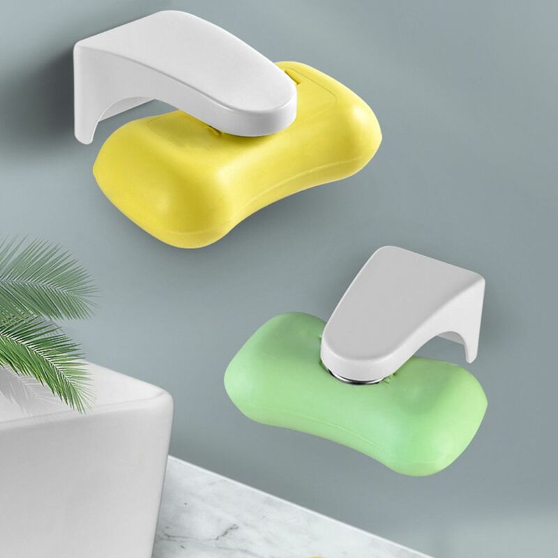 Kitchen Organizer Creative Wall Mounted Magnetic Soap Holder Drain Soaps Shelf Soap Dishes Hanging Storage Rack