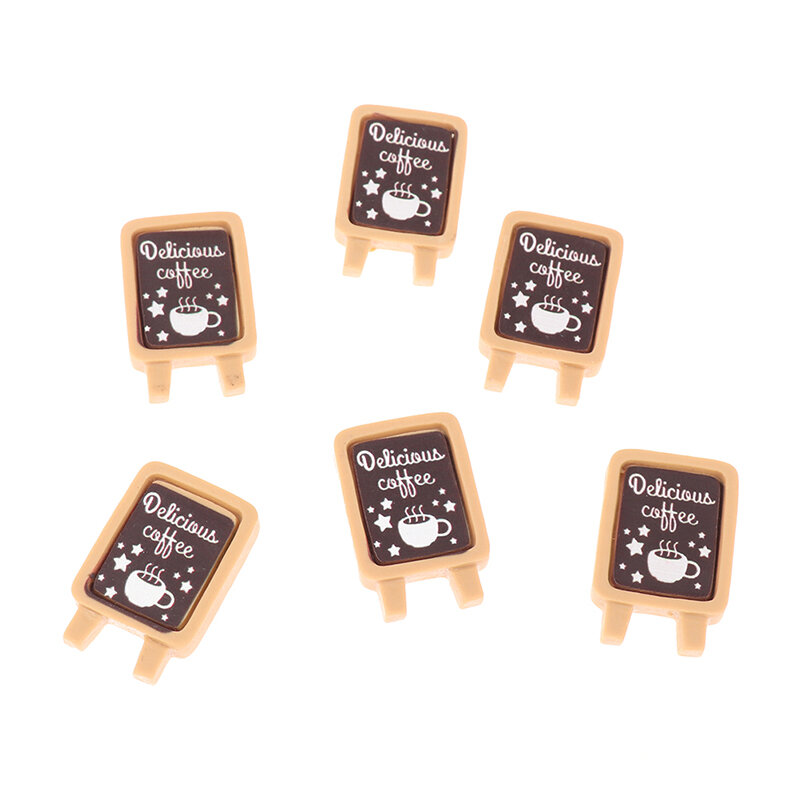 10Pcs Simulation Mini Coffee Board Flatback Resin Embellishments Dollhouse Accessories #6
