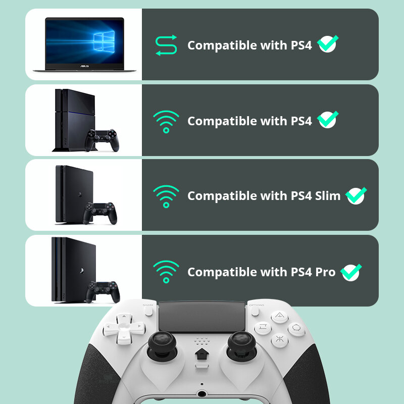 داتا الضفدع بلوتوث اللاسلكية تحكم ل PS4 تحكم غمبد للكمبيوتر المقود ل PS4/PS4 برو/PS4 سليم لعبة وحدة التحكم