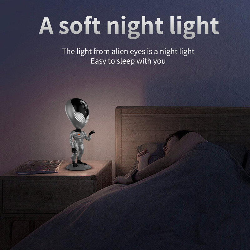 كشاف ضوء النجوم مع صوت LED التفاعلية جو ضوء الليل 360 درجة الدورية غرفة نوم سطح المكتب الديكور هدايا للأطفال
