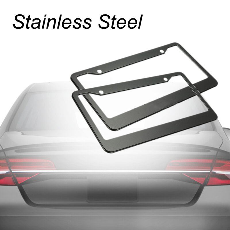 الفولاذ المقاوم للصدأ العالمي إطار لوحة الرخصة الصلب سيارة معدنية إطار لوحة الرخصة تسمية غطاء لجميع لوحات ترخيص كندا الأمريكية