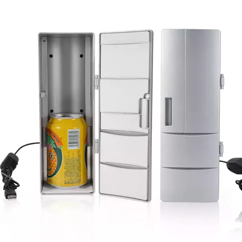 Refrigerator Mini Usb Fridge Freezer Cans Drink Beer Cooler Warmer Travel Refrigerator Icebox Car Office Use Portable #3