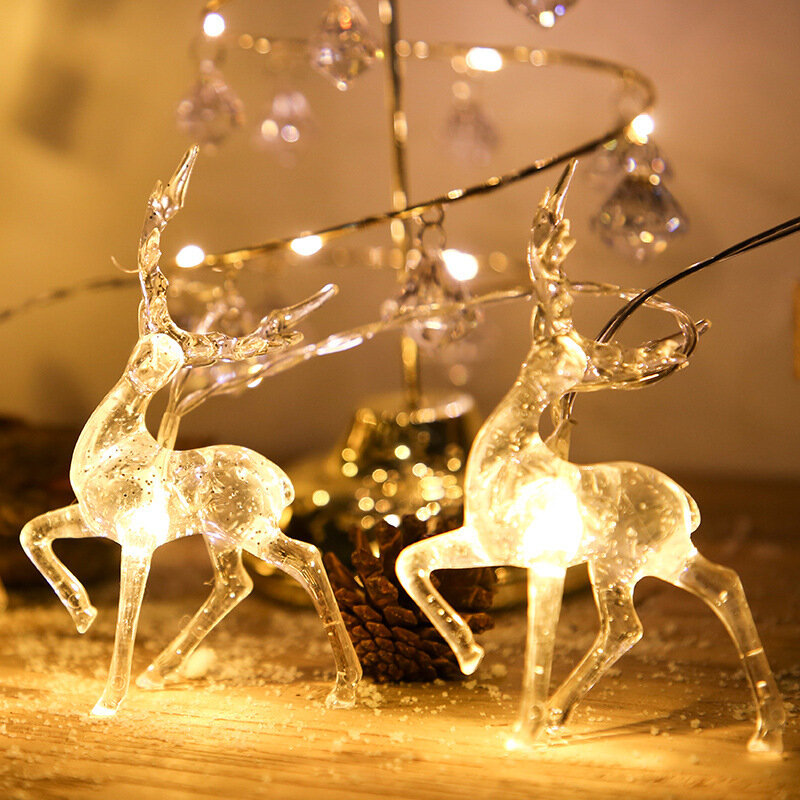 LED بطارية الرنة سلسلة أضواء الجنية داخلي عطلة الديكور سلك سلسلة أضواء لعيد الميلاد الطرف النحاس