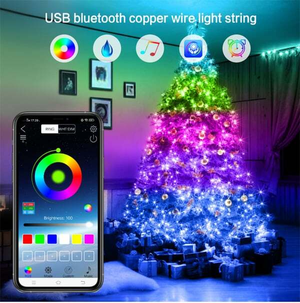 جديد 2022 اصنع بنفسك مصابيح إضاءة محيطة احتفالية LED ستارة جارلاند أضواء USB التحكم عن بعد أضواء خرافية سلسلة زفاف عيد الميلاد ديكور ل