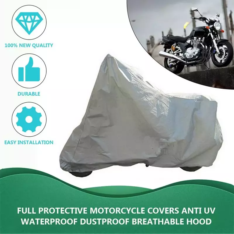 Full Protective Motorcycle Covers Anti UV Waterproof Dustproof Rain Covering Motorbike Breathable Hood Outdoor Indoor Tent