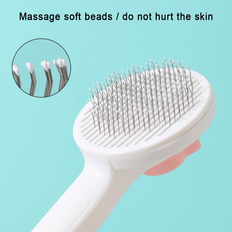 Pet Cat Brush Dog Comb Hair Emoval Self Cleaning Comb for Cats Dog Grooming Combs Clean Shedding Brush Dog Cat Accessories