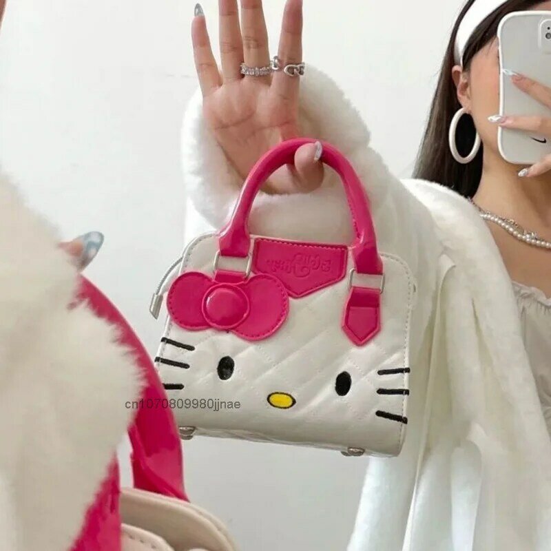مرحبا كيتي موضة جديدة الكرتون حقيبة كروسبودي لطيف حقيبة يد مضادة للماء ل Y2k فتاة الاطفال هدية الشارع الشهير النمط الكوري للنساء