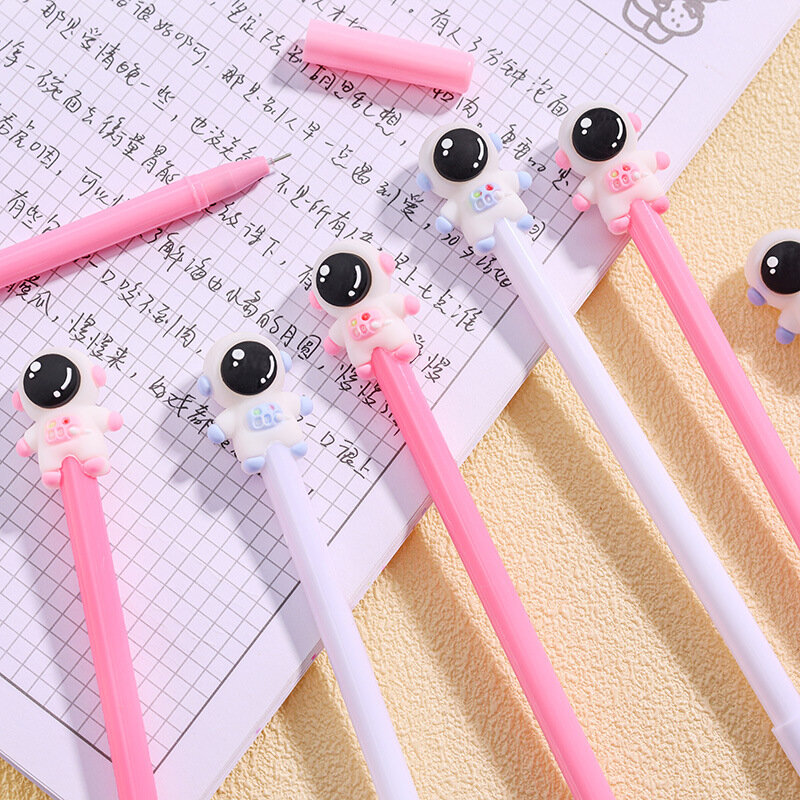 Creative cartoon astronaut Neuter pen Student cute exam pen High appearance level signature pen INS Girl heart stationery