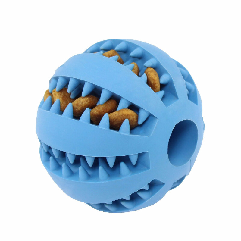 Dog Interactive Rubber Ball Dog Chew Toy Food Dispenser Ball Bite Resistant Clean Tooth Pet Dog Toy  Kong Dog Toy