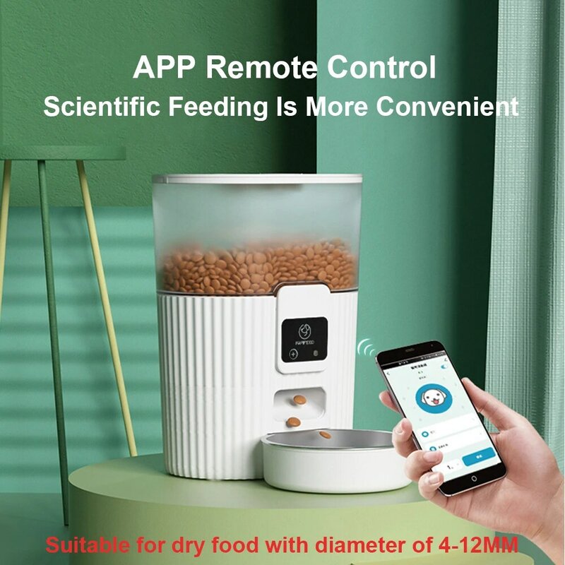 3L Automatic Cat Food Dispenser Dry Food Pet Feeder Timer Stainless Steel Bowl Remote Control Smart Wifi Auto Feeder for Cat Pet