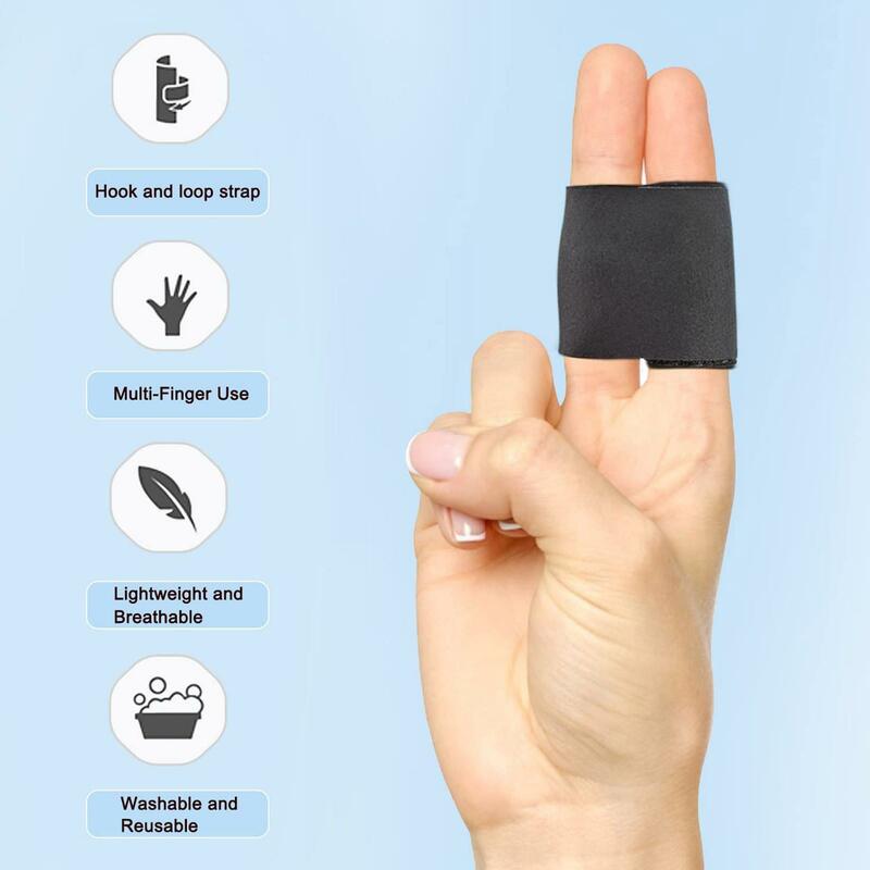 Finger Sleeves For Basketball Sport Adjustable Splint Guard Protector Sleeve Support Brace Wraps Black 2 Size R5C7 #5