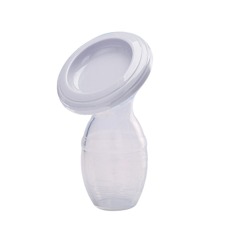 HX5D Manual Breast Pump Silicone Anti Spills Breastpump Breastmilk Collector Cup for Newborn Baby Girls Boys Breastfeeding #3