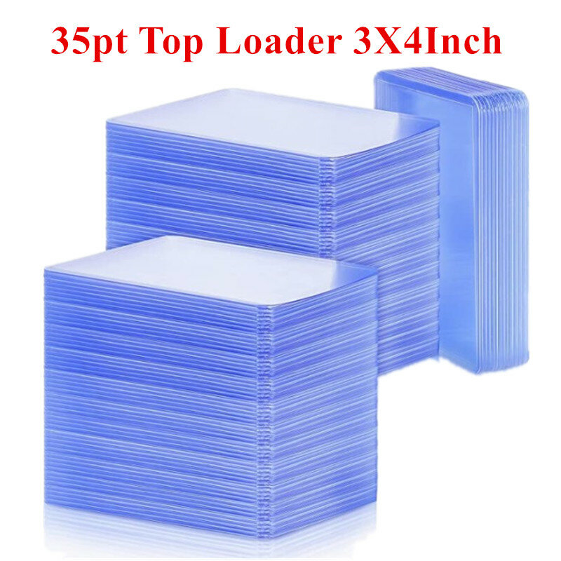 35pt Top Loader 3X4" Game Cards Outer Sleeves Protector Board Gaming Trading Card Plastic Collect Holder Toploader Sports Card