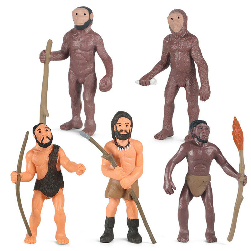 محاكاة التطور البشري للإنسان بدائية الحياة البشرية ما قبل التاريخ نماذج حيوانية تاريخية التماثيل التعليمية لعب الاطفال هدية