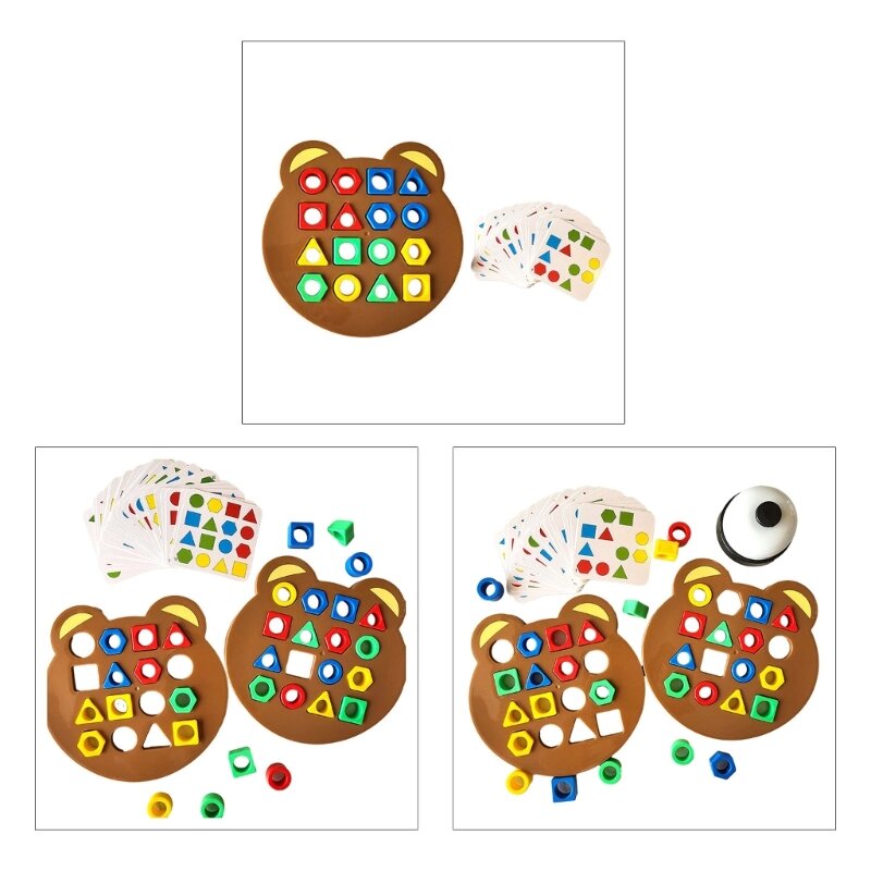 لعبة ألغاز للأطفال على شكل الدماغ لعبة مطابقة الألوان التنموية للأطفال لعبة تعليمية مع بطاقة ألعاب نشاط الوالدين والطفل