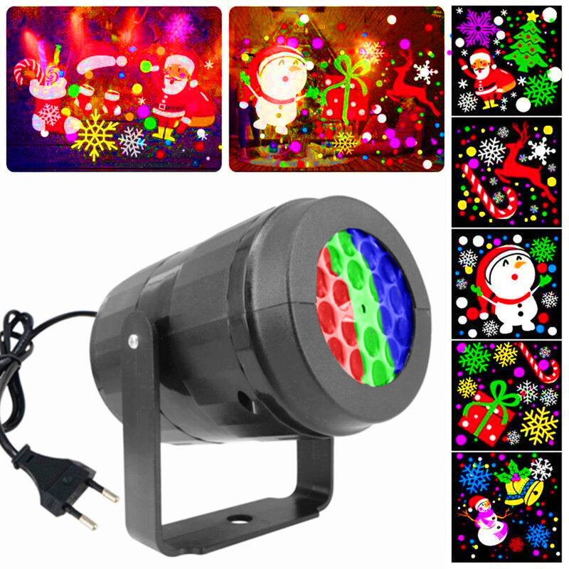 جهاز عرض (بروجكتور) ليد ليلة ضوء في الهواء الطلق مصباح إسقاط 360 درجة الدورية المنزل عيد الميلاد مهرجانات حزب الديكور