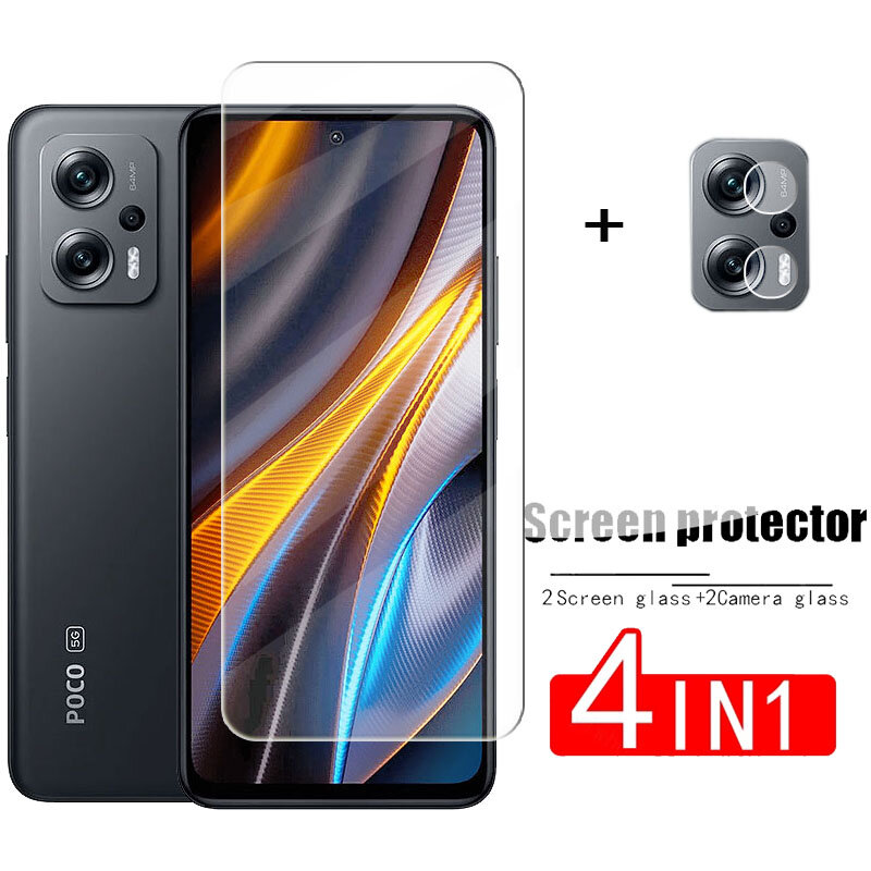 Full Gule Glass For Poco X4 GT Tempered Glass For Xiaomi Poco X4 GT Screen Protector  Protective Phone Lens Film For Poco X4 GT