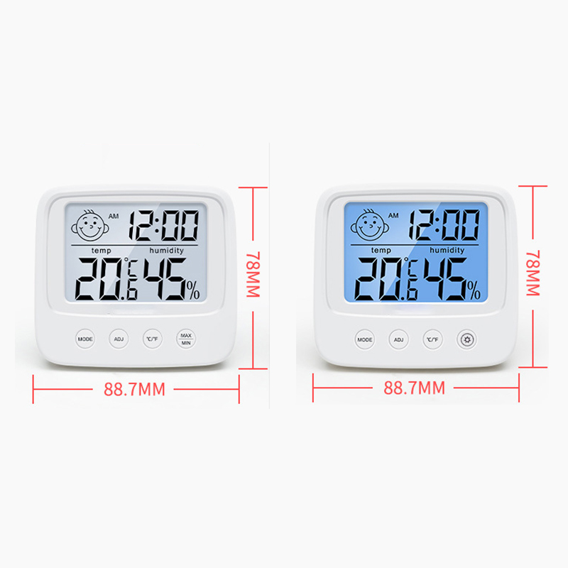 LCD الخلفية الرقمية ميزان الحرارة الرطوبة دقيقة الكهربائية درجة الحرارة مقياس الرطوبة الاستشعار قياس محطة الطقس للمنزل
